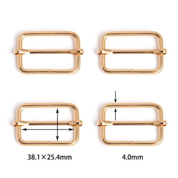 1 1/2" x 1" (38.1mm x 25.4mm) | 5/32" (4.0mm) Thick | Metal Strap Adjusters