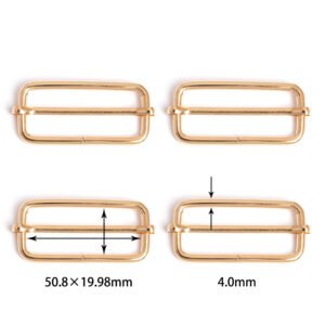 2" x 3/4" (50.8mm x 19.98mm) | 5/32" (4.0mm) Thick | Metal Strap Adjusters