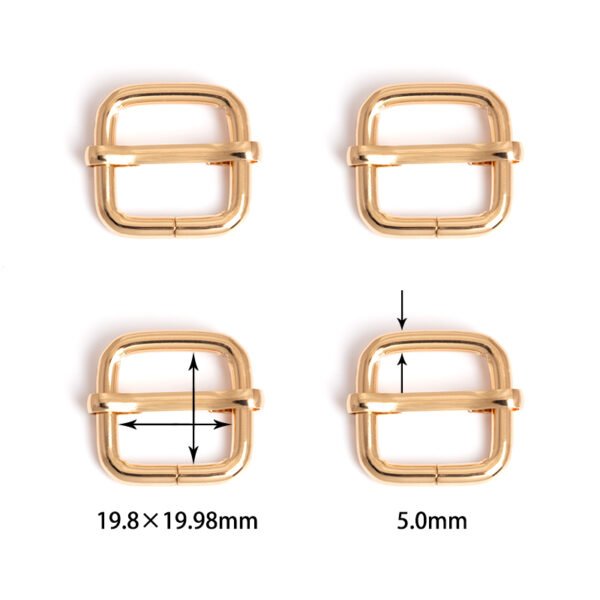 3/4" x 3/4" (19.8mm x 19.98mm) | 3/16" (5.0mm) Thick | Metal Strap Adjusters