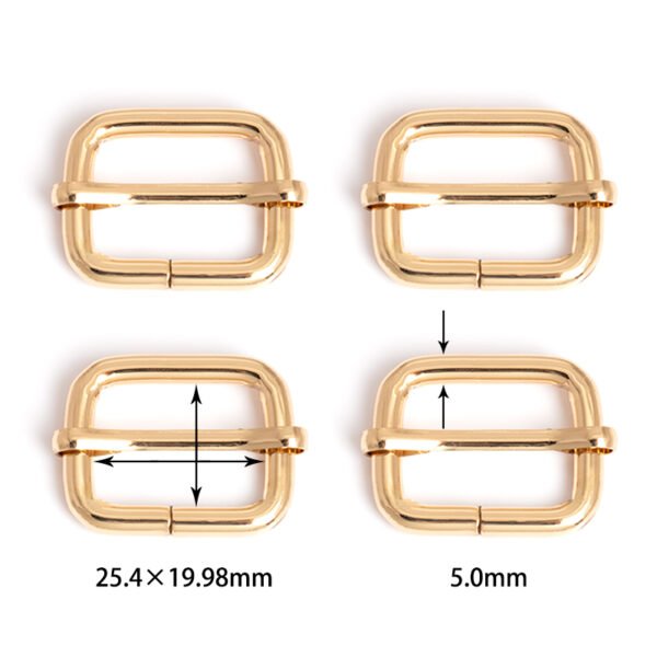 1" x 3/4" (25.4mm x 19.98mm) | 3/16" (5.0mm) Thick | Metal Strap Adjusters