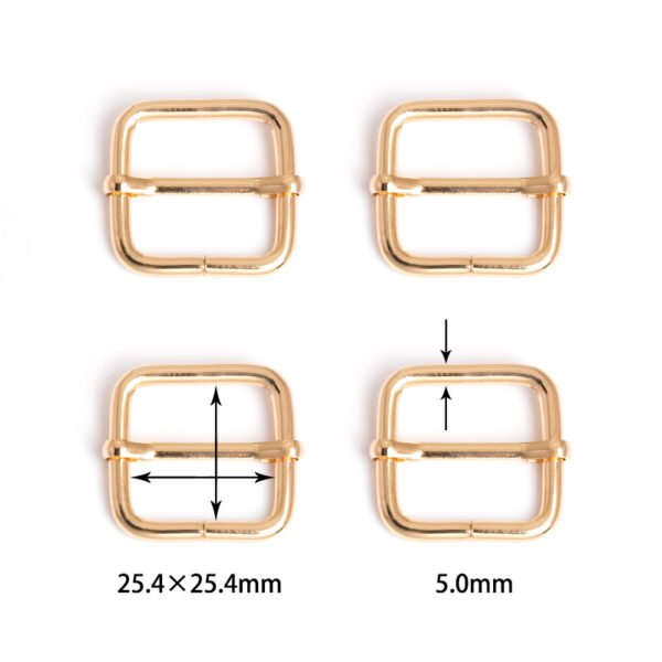 1" x 1" (25.4mm x 25.4mm) | 3/16" (5.0mm) Thick | Metal Strap Adjusters