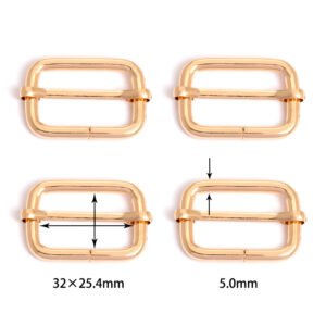 1 1/4" x 1" (32mm x 25.4mm) | 3/16" (5.0mm) Thick | Metal Strap Adjusters