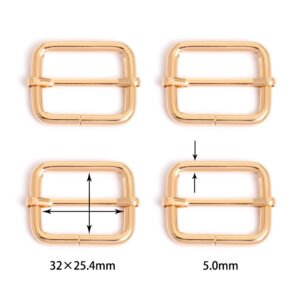 1 1/4" x 1" (32mm x 25.4mm) | 3/16" (5.0mm) Thick | Metal Strap Adjusters