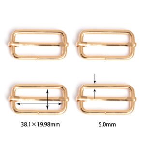 1 1/2" x 3/4" (38.1mm x 19.98mm) | 3/16" (5.0mm) Thick | Metal Strap Adjusters