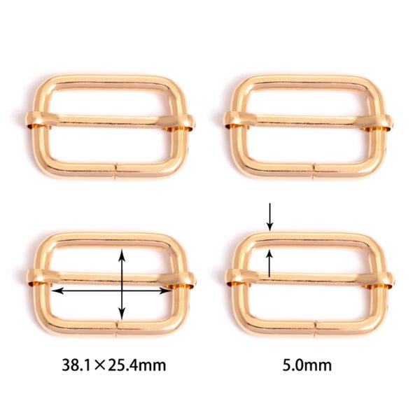 1 1/2" x 1" (38.1mm x 25.4mm) | 3/16" (5.0mm) Thick | Metal Strap Adjusters