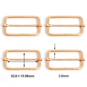 2" x 3/4" (50.8mm x 19.98mm) | 3/16" (5.0mm) Thick | Metal Strap Adjusters