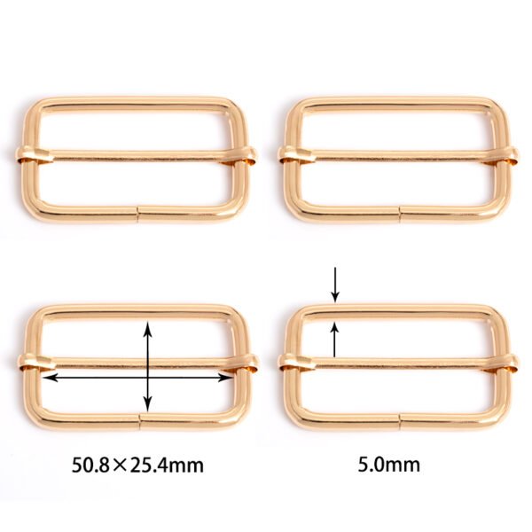 2" x 1" (50.8mm x 25.4mm) | 3/16" (5.0mm) Thick | Metal Strap Adjusters