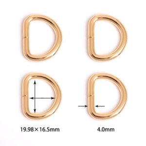 25/32" x 21/32" (19.98*16.5mm) | 5/32" (4.0mm) Thick | Metal D-Ring