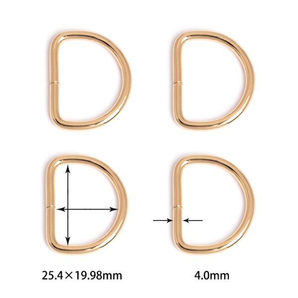 1" x 25/32" (25.4*19.98mm) | 5/32" (4.0mm) Thick | Metal D-Ring