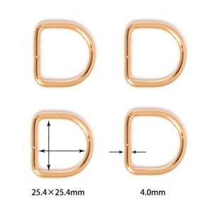 1" x 1" (25.4*25.4mm) | 5/32" (4.0mm) Thick | Metal D-Ring