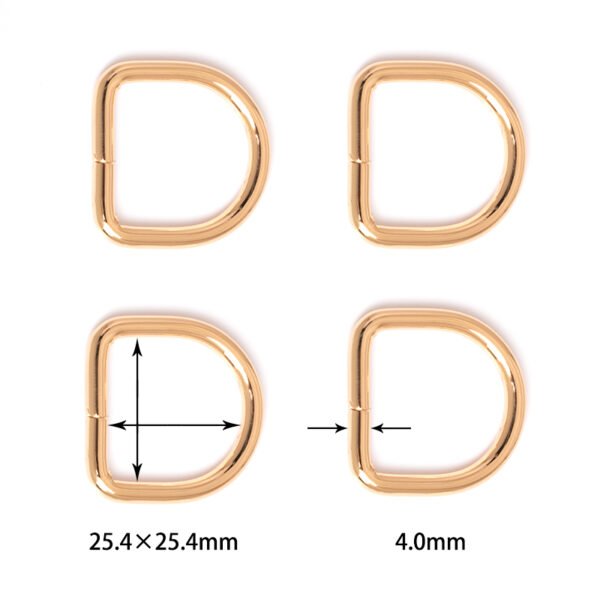 1" x 1" (25.4*25.4mm) | 5/32" (4.0mm) Thick | Metal D-Ring