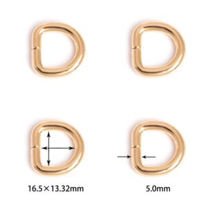 21/32" x 17/32" (16.5*13.32mm) | 3/16" (5.0mm) Thick | Metal D-Ring