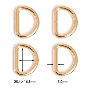 1" x 21/32" (25.4*16.5mm) | 3/16" (5.0mm) Thick | Metal D-Ring