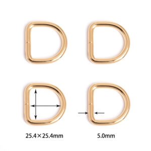 1" x 1" (25.4*25.4mm) | 3/16" (5.0mm) Thick | Metal D-Ring