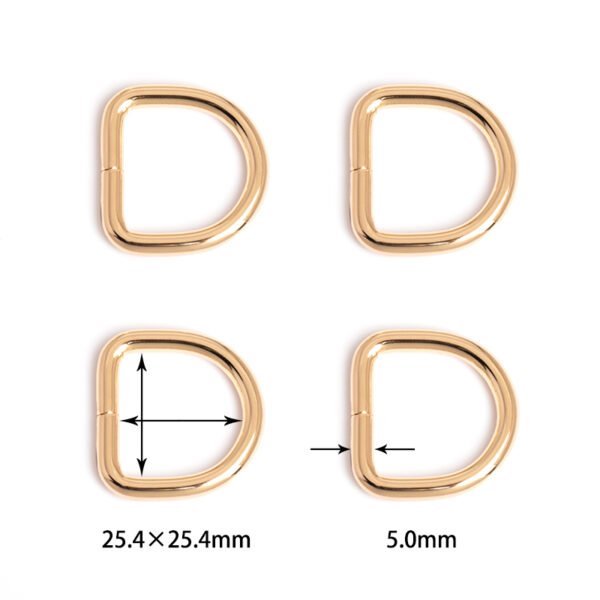 1" x 1" (25.4*25.4mm) | 3/16" (5.0mm) Thick | Metal D-Ring