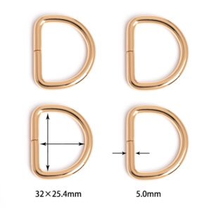 1-1/4" x 1" (32*25.4mm) | 3/16" (5.0mm) Thick | Metal D-Ring