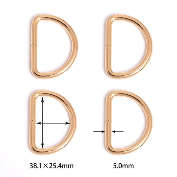 1-1/2" x 1" (38.1*25.4mm) | 3/16" (5.0mm) Thick | Metal D-Ring