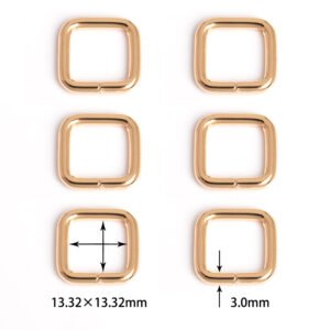 1/2" (13.32*13.32mm) | 1/8" (3.0mm) Thick | Metal Square Ring