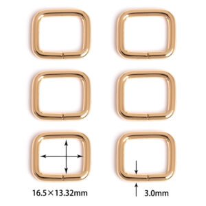 5/8" (16.5*13.32mm) | 1/8" (3.0mm) Thick | Metal Square Ring