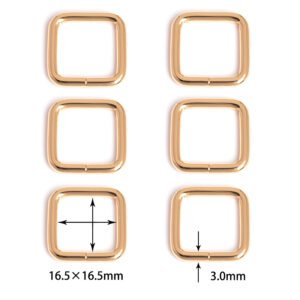 5/8" (16.5*16.5mm) | 1/8" (3.0mm) Thick | Metal Square Ring