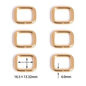 5/8" (16.5*13.32mm) | 5/32" (4.0mm) Thick | Metal Rectangular Ring