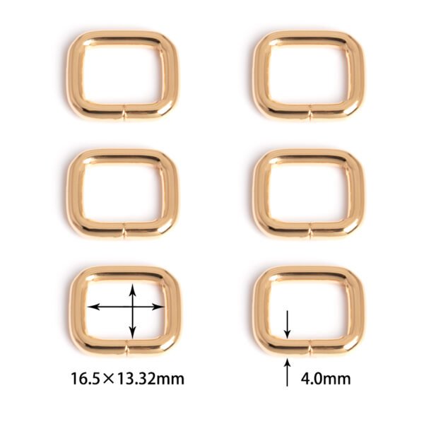 5/8" (16.5*13.32mm) | 5/32" (4.0mm) Thick | Metal Rectangular Ring