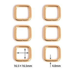 5/8" (16.5*16.5mm) | 5/32" (4.0mm) Thick | Metal Square Ring