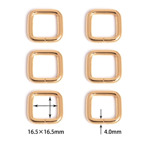 5/8" (16.5*16.5mm) | 5/32" (4.0mm) Thick | Metal Square Ring