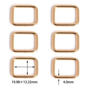 13/16" (19.98*13.32mm) | 5/32" (4.0mm) Thick | Metal Rectangular Ring