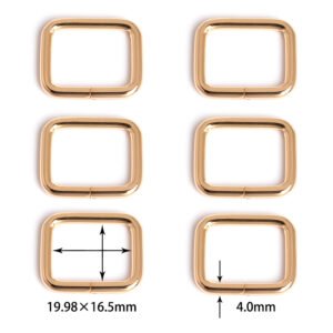 13/16" (19.98*16.5mm) | 5/32" (4.0mm) Thick | Metal Rectangular Ring