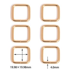 13/16" (19.98*19.98mm) | 5/32" (4.0mm) Thick | Metal Square Ring