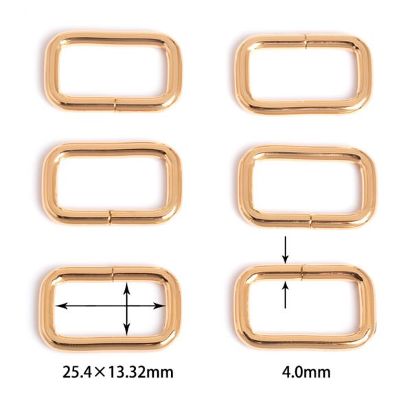 1" (25.4*13.32mm) | 5/32" (4.0mm) Thick | Metal Rectangular Ring