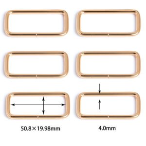 2" (50.8mm) x 25/32" (19.98mm) | 5/32" (4.0mm) Thick | Metal Rectangular Ring