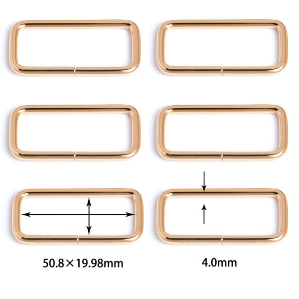2" (50.8mm) x 25/32" (19.98mm) | 5/32" (4.0mm) Thick | Metal Rectangular Ring
