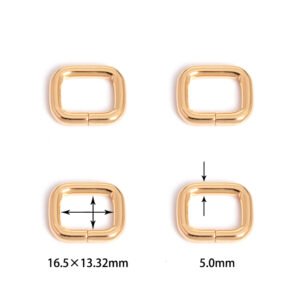 5/8" (16.5mm) x 17/32" (13.32mm) | 13/64" (5.0mm) Thick | Metal Rectangular Ring