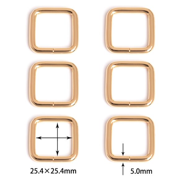 1" (25.4mm) x 1" (25.4mm) | 13/64" (5.0mm) Thick | Metal Square Ring