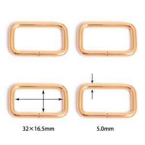 1 1/4" (32mm) x 5/8" (16.5mm) | 13/64" (5.0mm) Thick | Metal Rectangular Ring