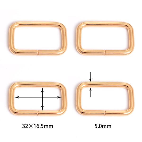 1 1/4" (32mm) x 5/8" (16.5mm) | 13/64" (5.0mm) Thick | Metal Rectangular Ring