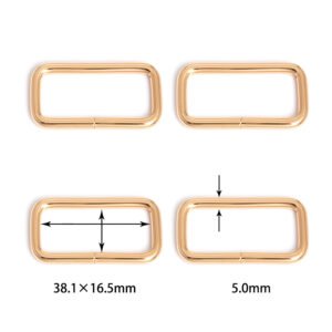 1 1/2" (38.1mm) x 5/8" (16.5mm) | 13/64" (5.0mm) Thick | Metal Rectangular Ring