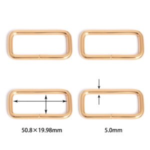 2" (50.8mm) x 25/32" (19.98mm) | 13/64" (5.0mm) Thick | Metal Rectangular Ring